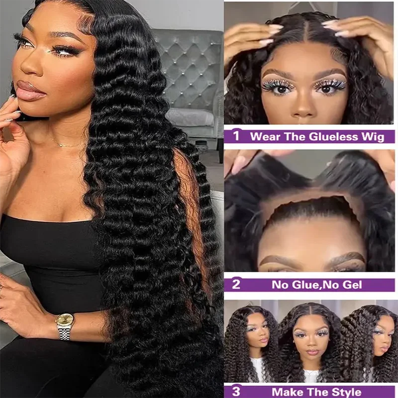 Perruque Loose Deep Wave Lace 4x4 Sans Colle Remy – CLEVI Paris