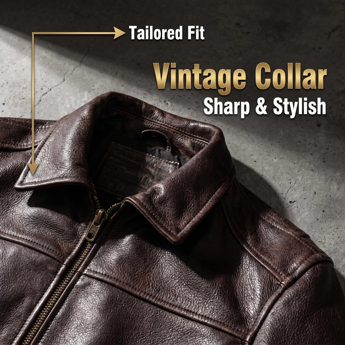 Veste homme en cuir de vache, col rond – CLEVI Paris