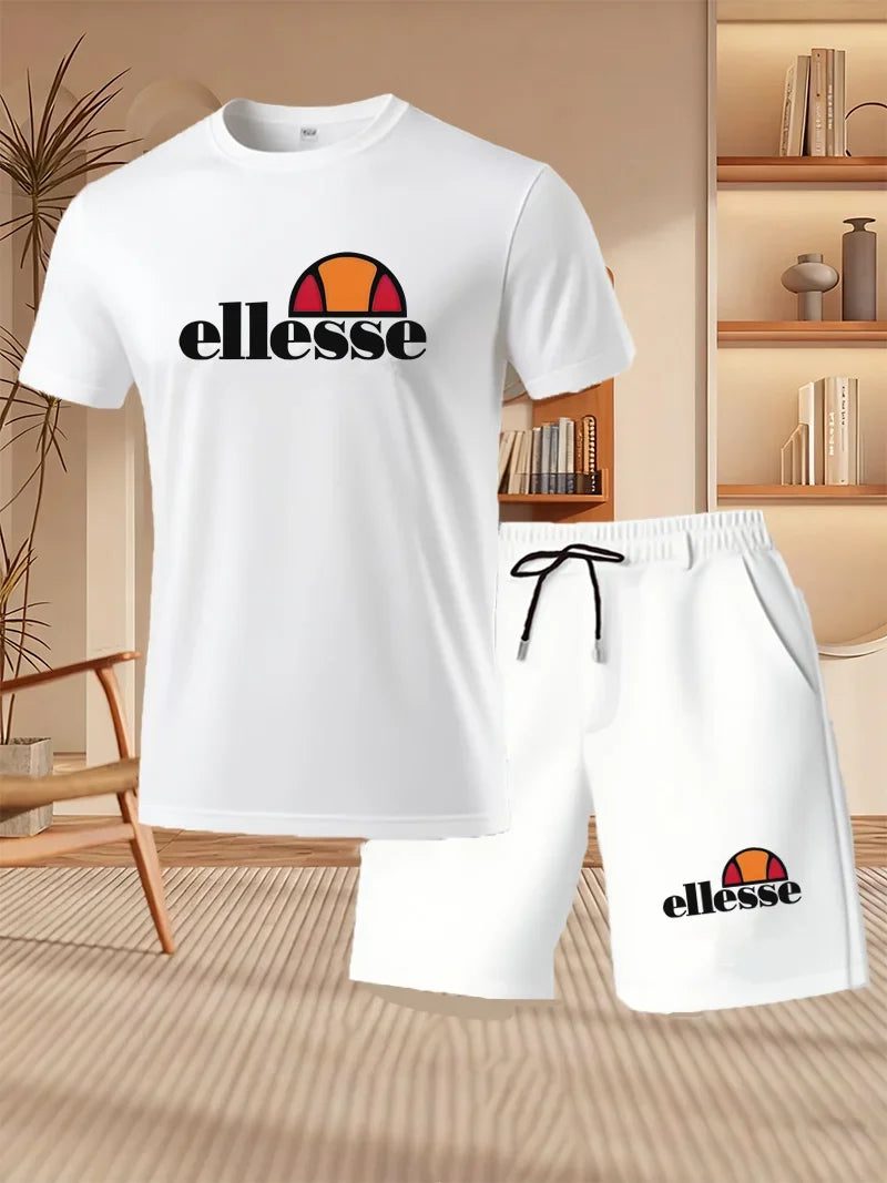 Ensemble homme d’été en polyester à col rond – CLEVI Paris