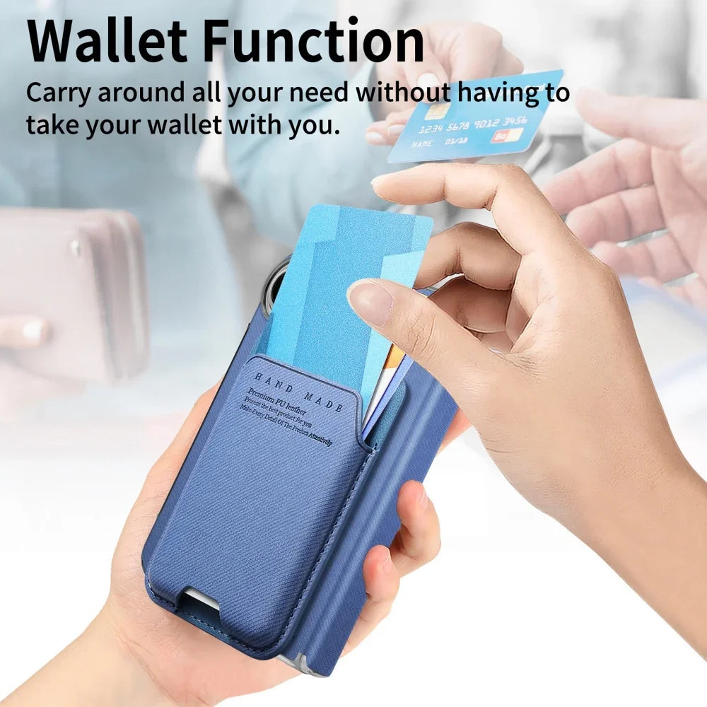 Porte-cartes iPhone Duo magnétique avec support – CLEVI Paris