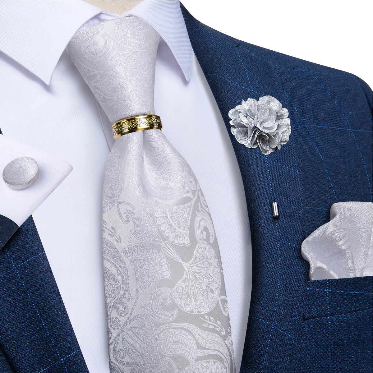 Coffret cravate homme, pochette et boutons – CLEVI Paris