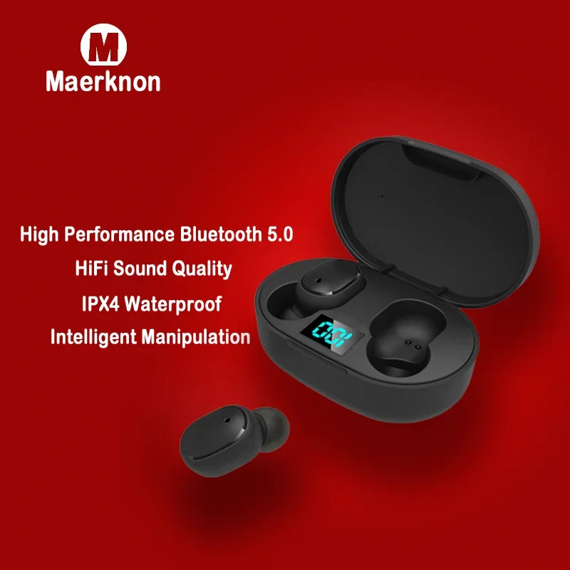 Écouteurs TWS E6S Bluetooth HiFi Affichage LED ANC – CLEVI Paris