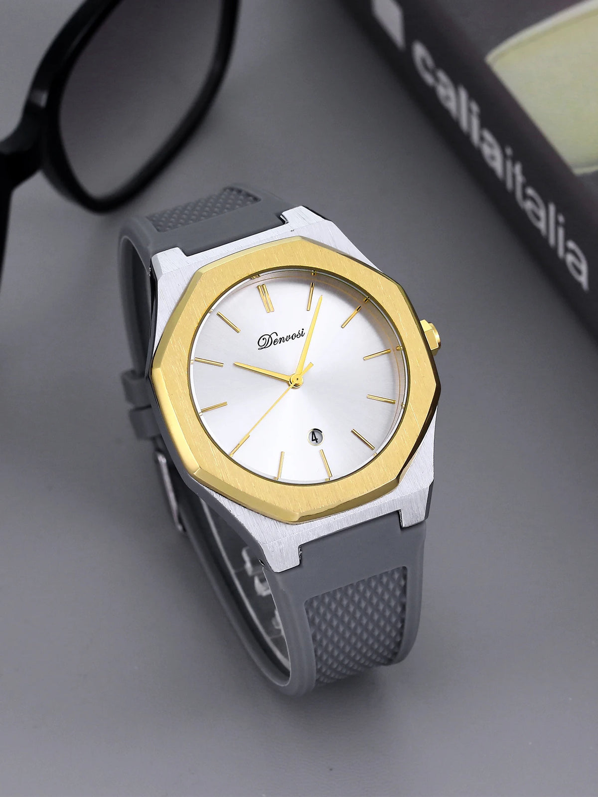 DENVOSI Montre Homme Quartz Ronde 40mm Bracelet Alliage Sport Casual 30M – CLEVI Paris