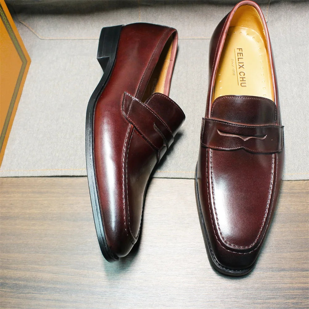 Mocassins en cuir à enfiler homme – CLEVI Paris