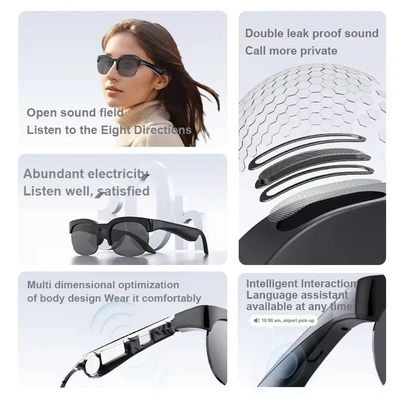 Lunettes Connectées Lenovo D12 IA Caméra 4K MR Holographique FOV 120 Bluetooth 4.2 Photochromiques 37g Noir Transparent – CLEVI Paris