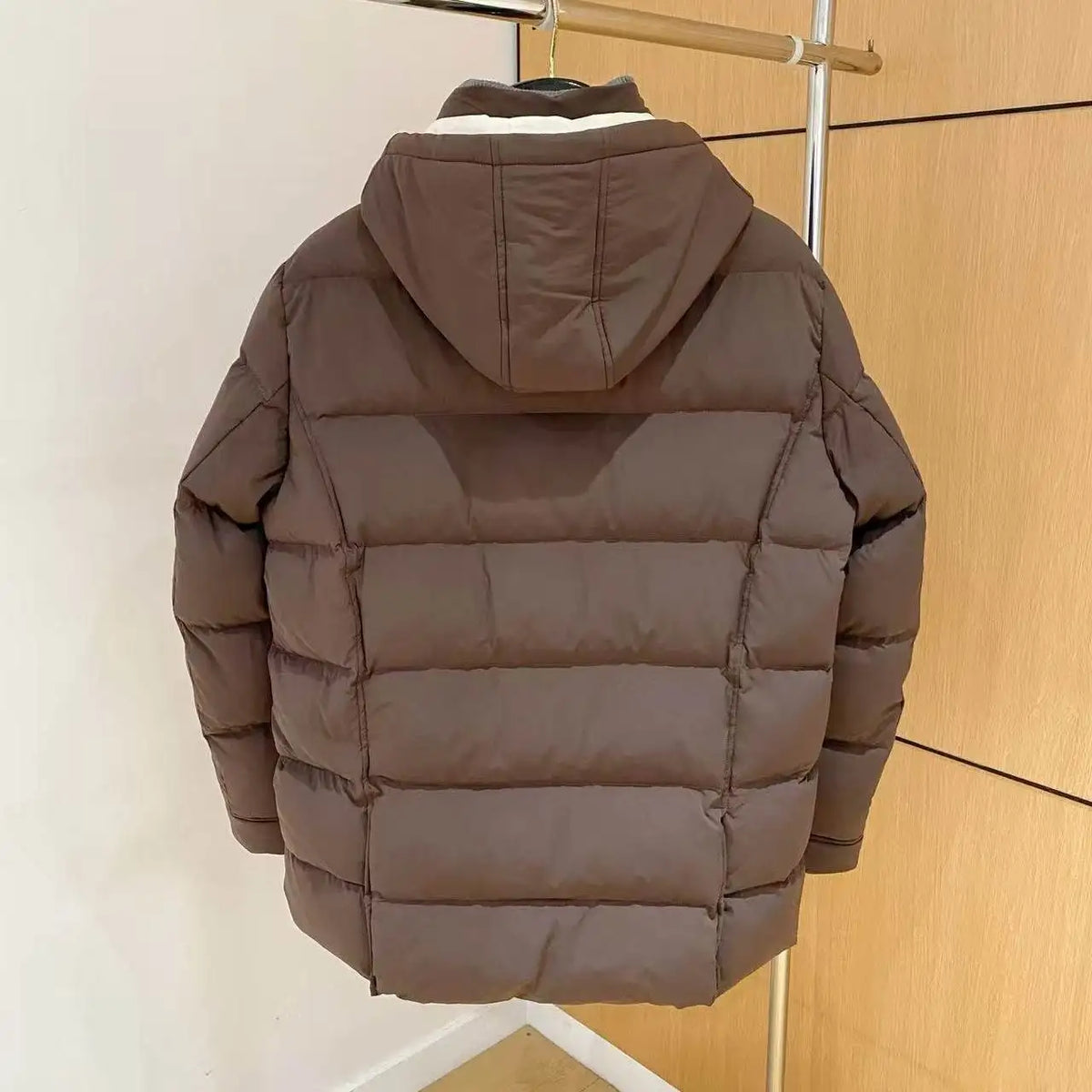 Veste homme à capuche en duvet de canard – CLEVI Paris