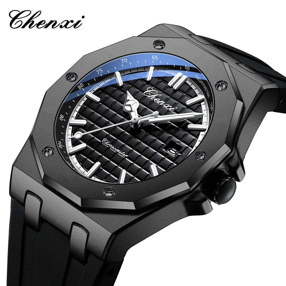 CHENXI 8268 Montre Homme Quartz Silicone Calendrier Lumineux Unisexe – CLEVI Paris