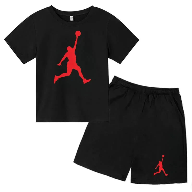 Ensemble enfant imprimé T-shirt et short – CLEVI Paris
