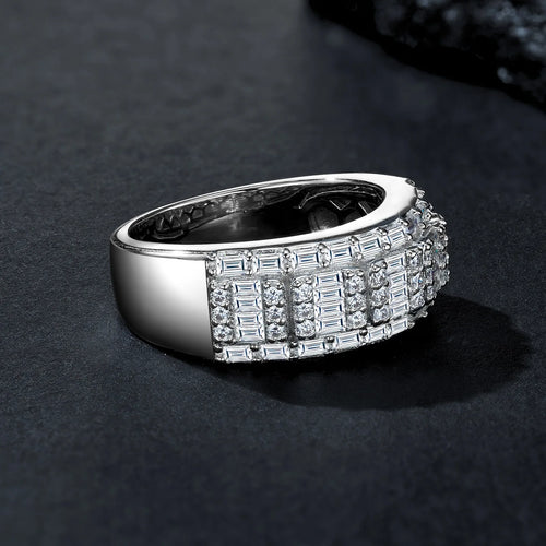 Bague Moissanite Ronde Argent 925 Plaqué Or 18K – CLEVI Paris