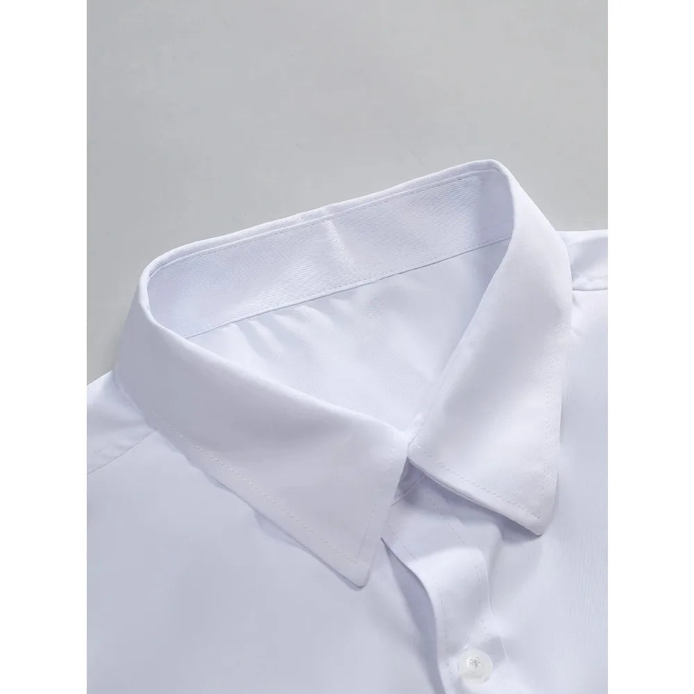 Chemise homme unie en polyester – CLEVI Paris
