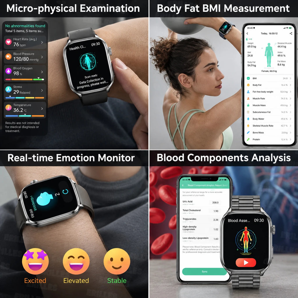 Montre Erilles ET572 AMOLED 2,01″ Bluetooth – CLEVI Paris