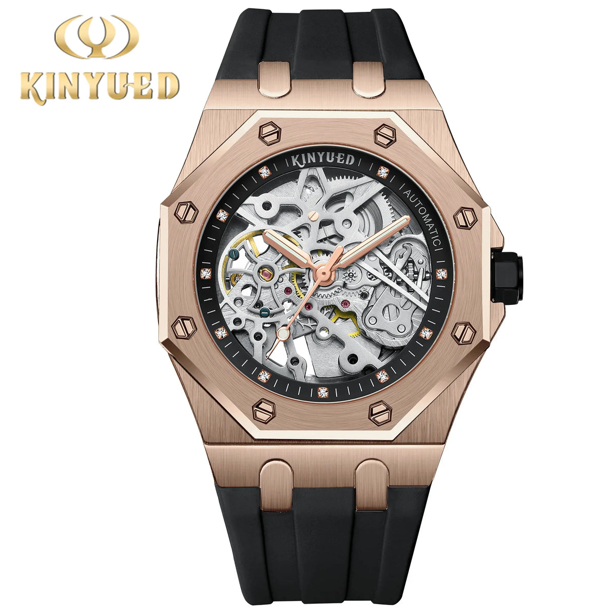 KINYUED J091 Montre Homme Automatique Squelette Steampunk Lumineux – CLEVI Paris