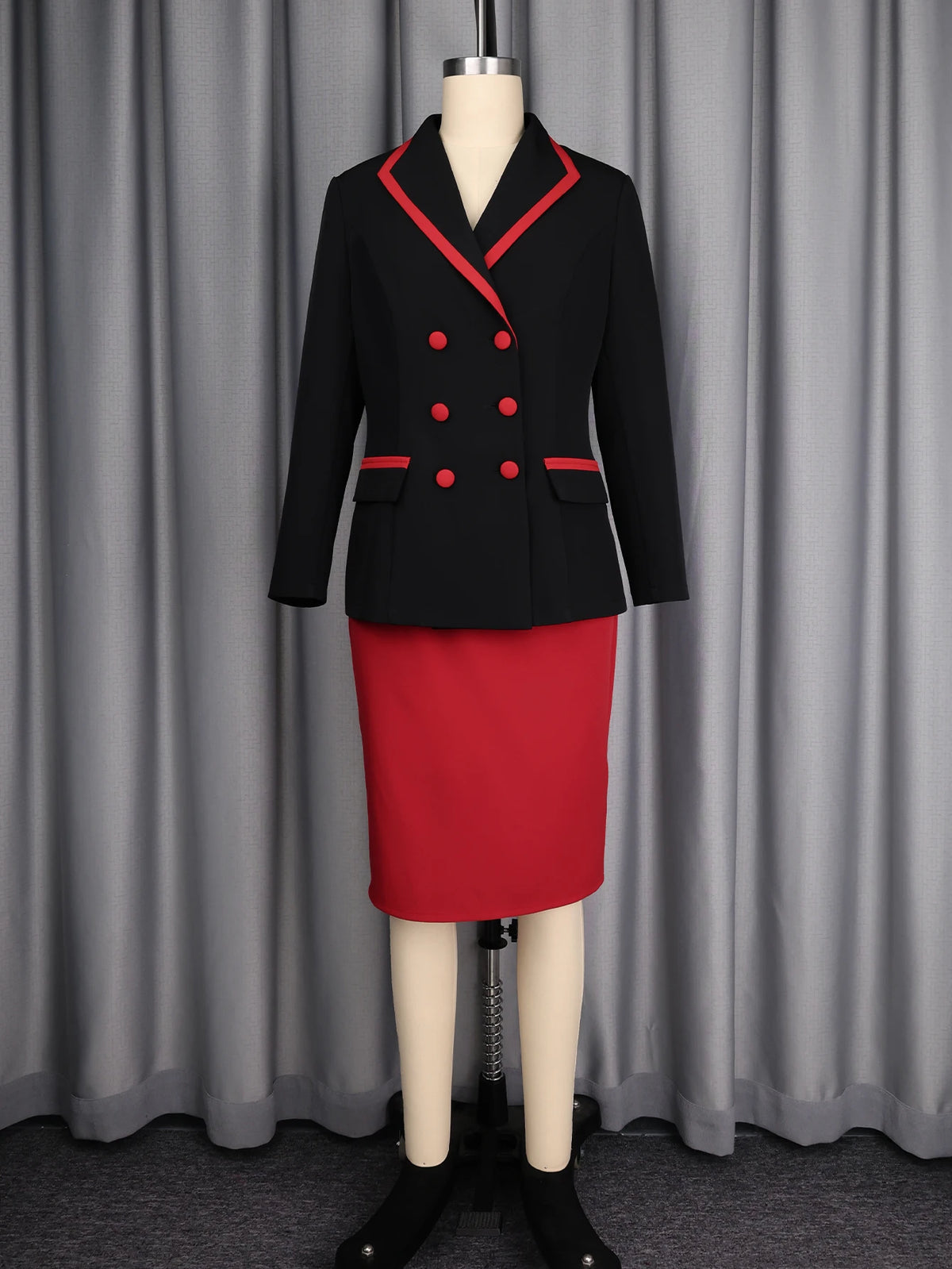 Tailleur jupe femme blazer et jupe crayon – CLEVI Paris