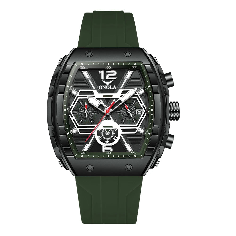 Montre Sport Quartz ONOLA Homme Silicone Marine – CLEVI Paris