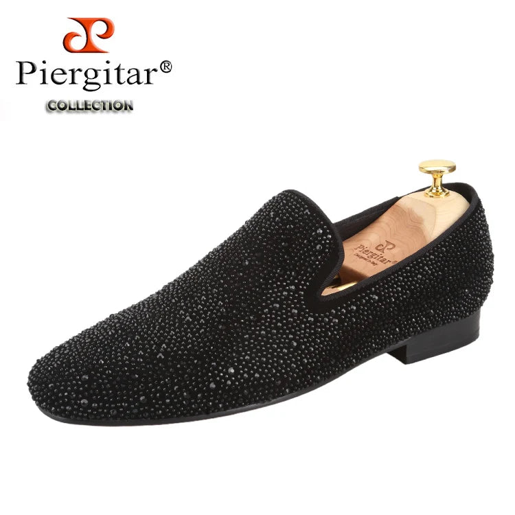 Mocassins Suède Homme Strass Slip-On – CLEVI Paris