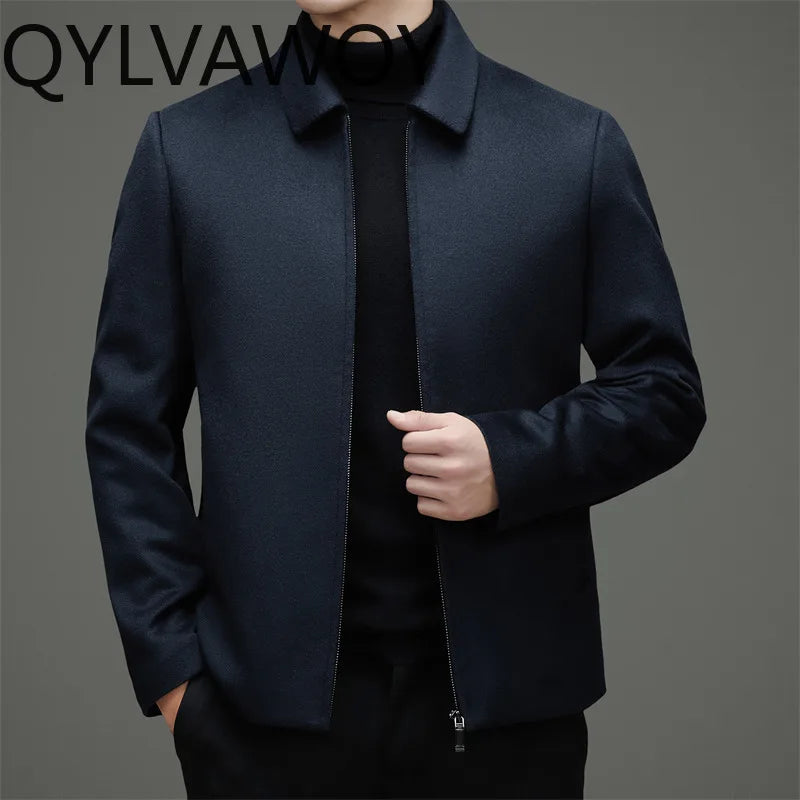 Veste homme laine et cachemire bleu marine – CLEVI Paris