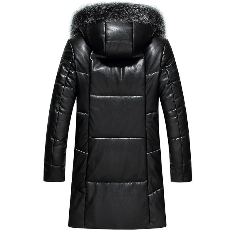 Doudoune homme noire mi-longue à capuche – CLEVI Paris