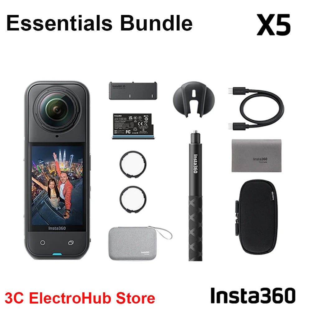 Caméra Insta360 X5 8K 360° préactivée – CLEVI Paris