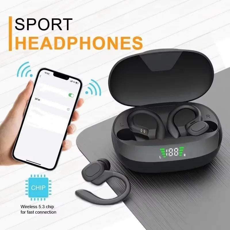 Écouteurs TWS Bluetooth 5.3 Crochet Sport HiFi Waterproof – CLEVI Paris