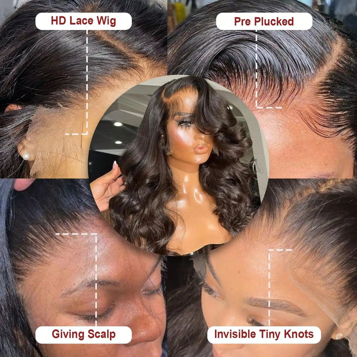 Perruque Body Wave Cheveux Humains HD Lace Front 13x4 – CLEVI Paris