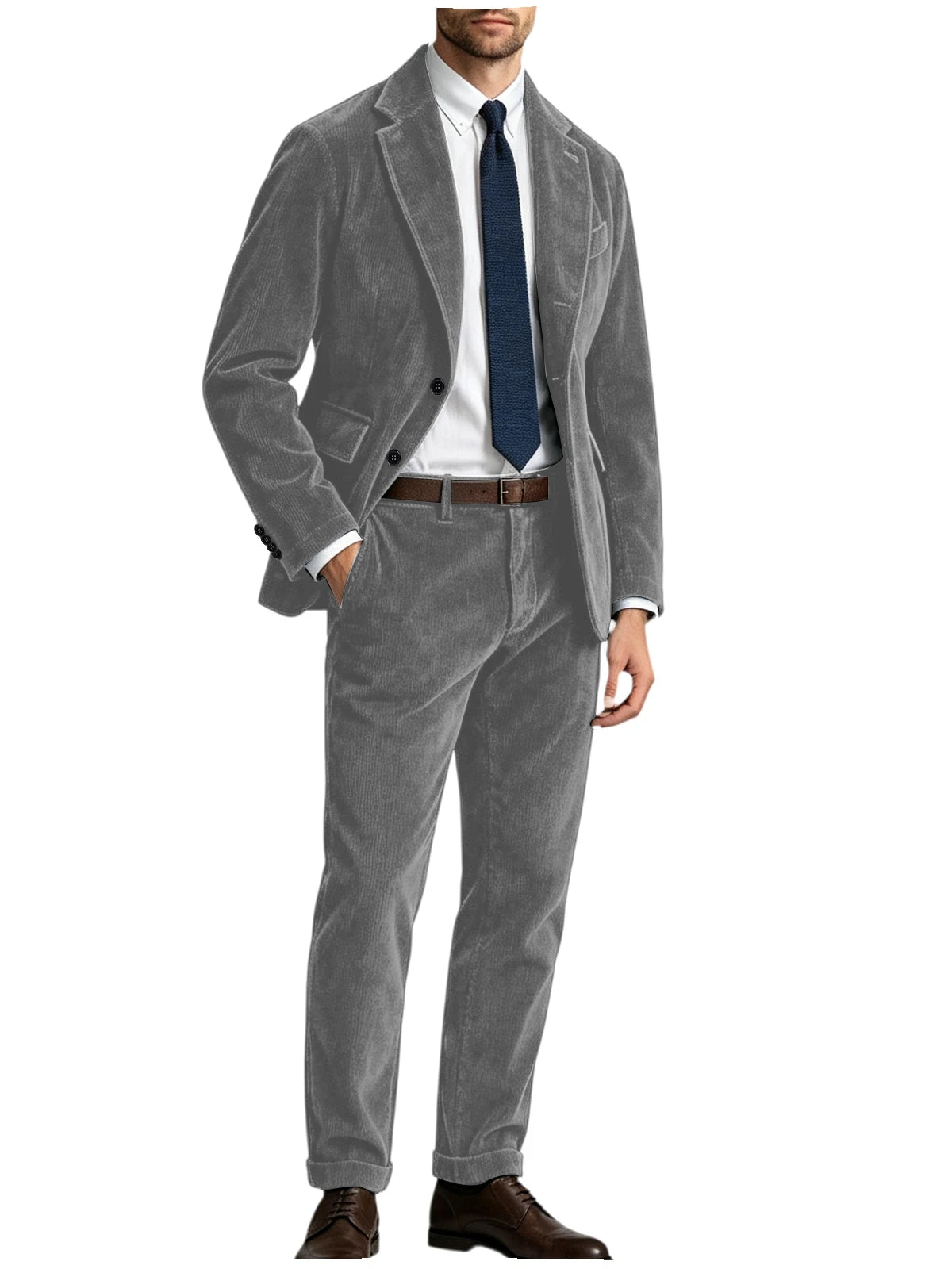 Costume homme 2 pièces en velours côtelé – CLEVI Paris