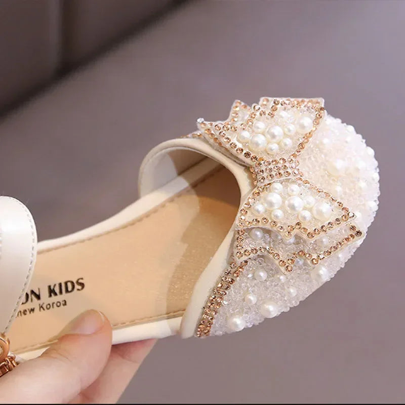 Sandales fille à perles et paillettes – CLEVI Paris