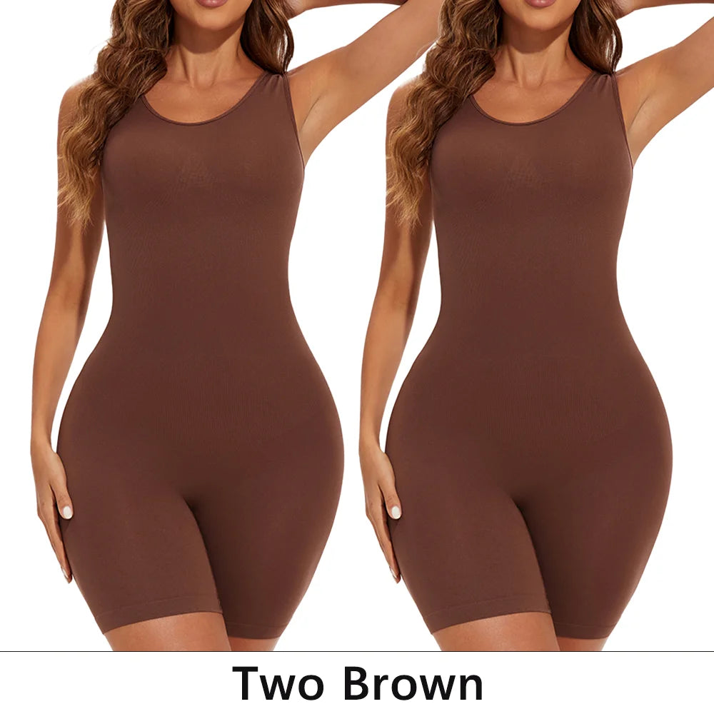 Gaine Gainante Femme Bodysuit Sculptant Sans Couture Contrôle Ferme Bretelles Larges Combinaison Minceur S-XXL – CLEVI Paris