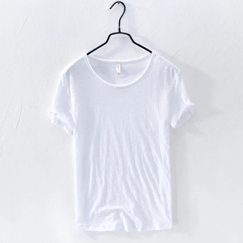 T-Shirt Homme Basique 100% Coton Col Rond Slim Fit Respirant Printemps Été M-3XL – CLEVI Paris
