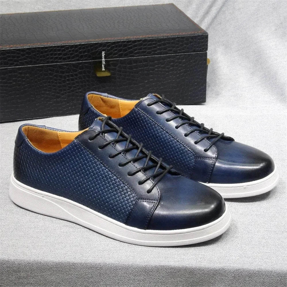 Sneakers Homme en Cuir de Vache à Lacets – CLEVI Paris
