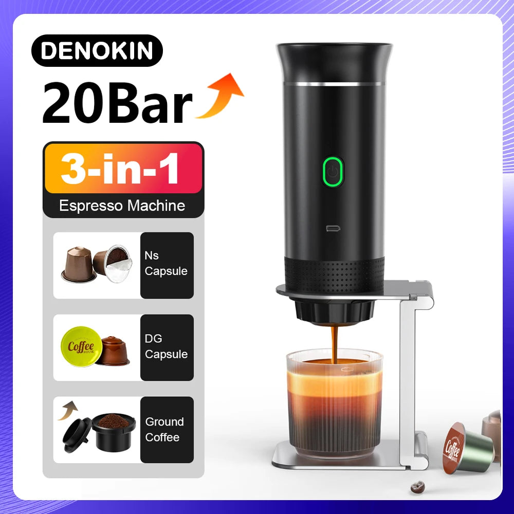 Machine expresso portable 3-en-1 DENOKIN – CLEVI Paris