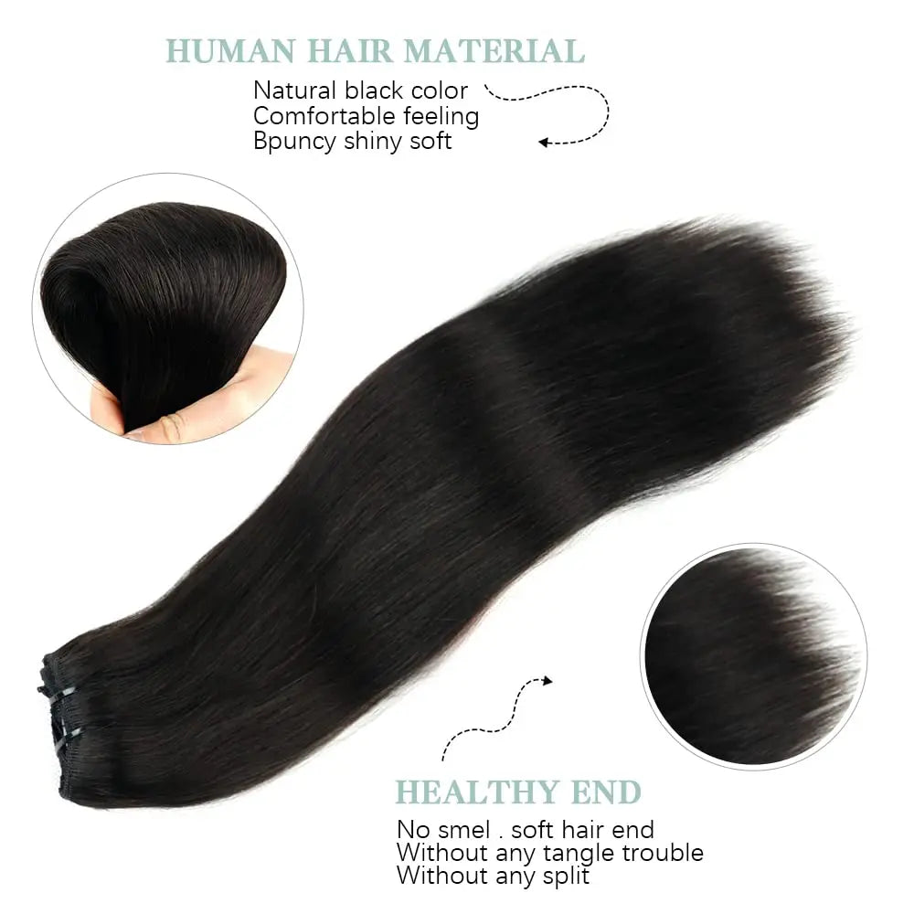 Extensions Clip-in Straight Cheveux Humains – CLEVI Paris