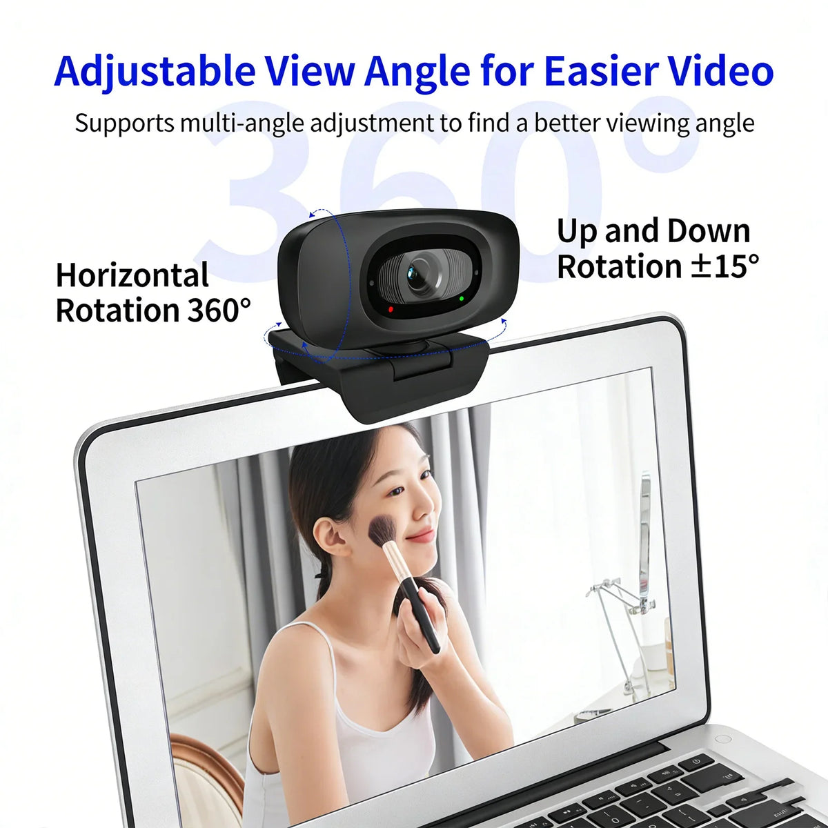Webcam 4K Grand Angle 120° Cache Vie Privée – CLEVI Paris