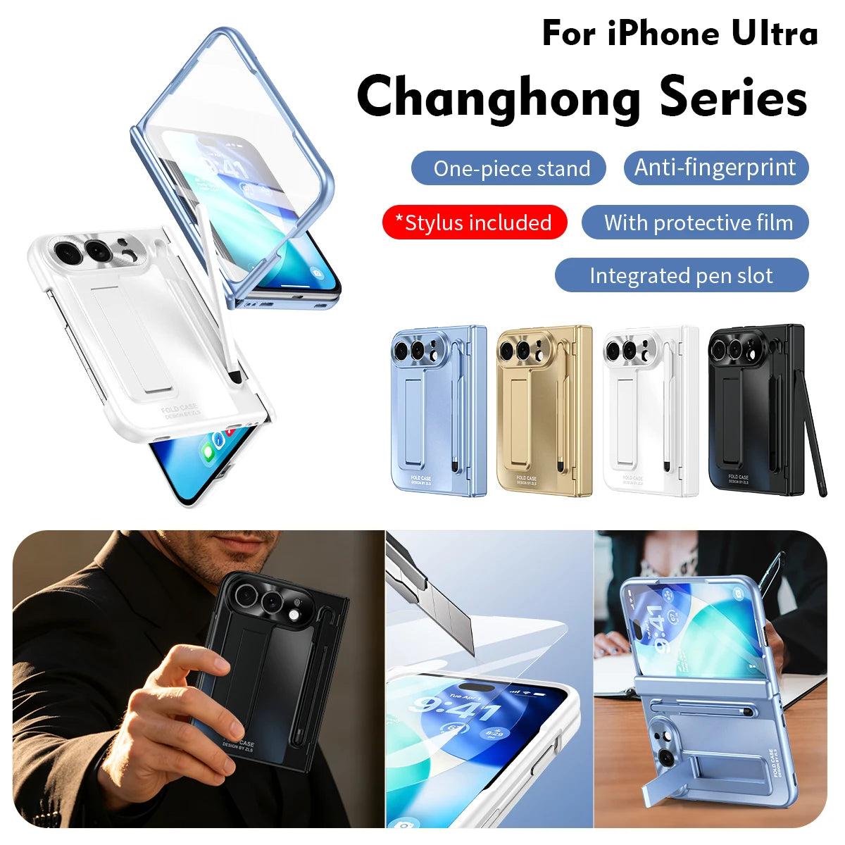 Étui iPhone Duo à rabat, support et stylet – CLEVI Paris
