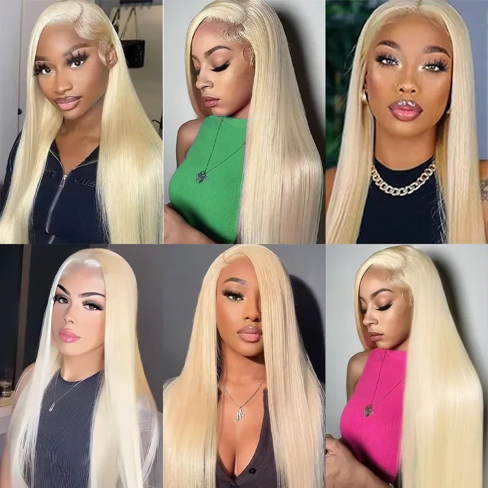 Perruque Straight 613 Blond Miel HD Lace 13x4 13x6 Glueless 100% Cheveux Humains 18-46 Pouces – CLEVI Paris