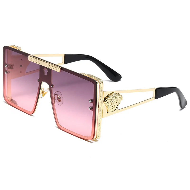 Lunettes de Soleil Rectangulaires Oversize Métal Polarisées Unisexe – CLEVI Paris
