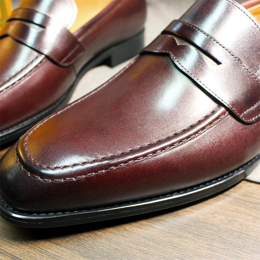 Mocassins en cuir à enfiler homme – CLEVI Paris
