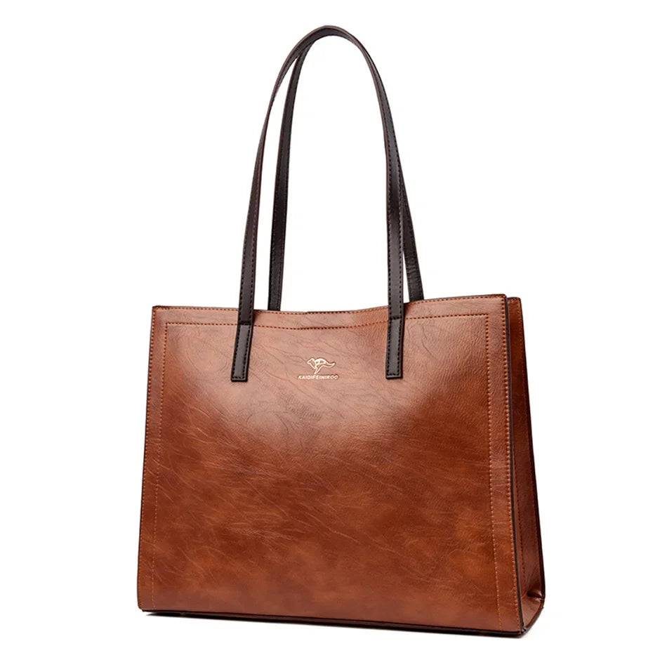 Sac Cabas Vintage Cuir Femme – CLEVI Paris