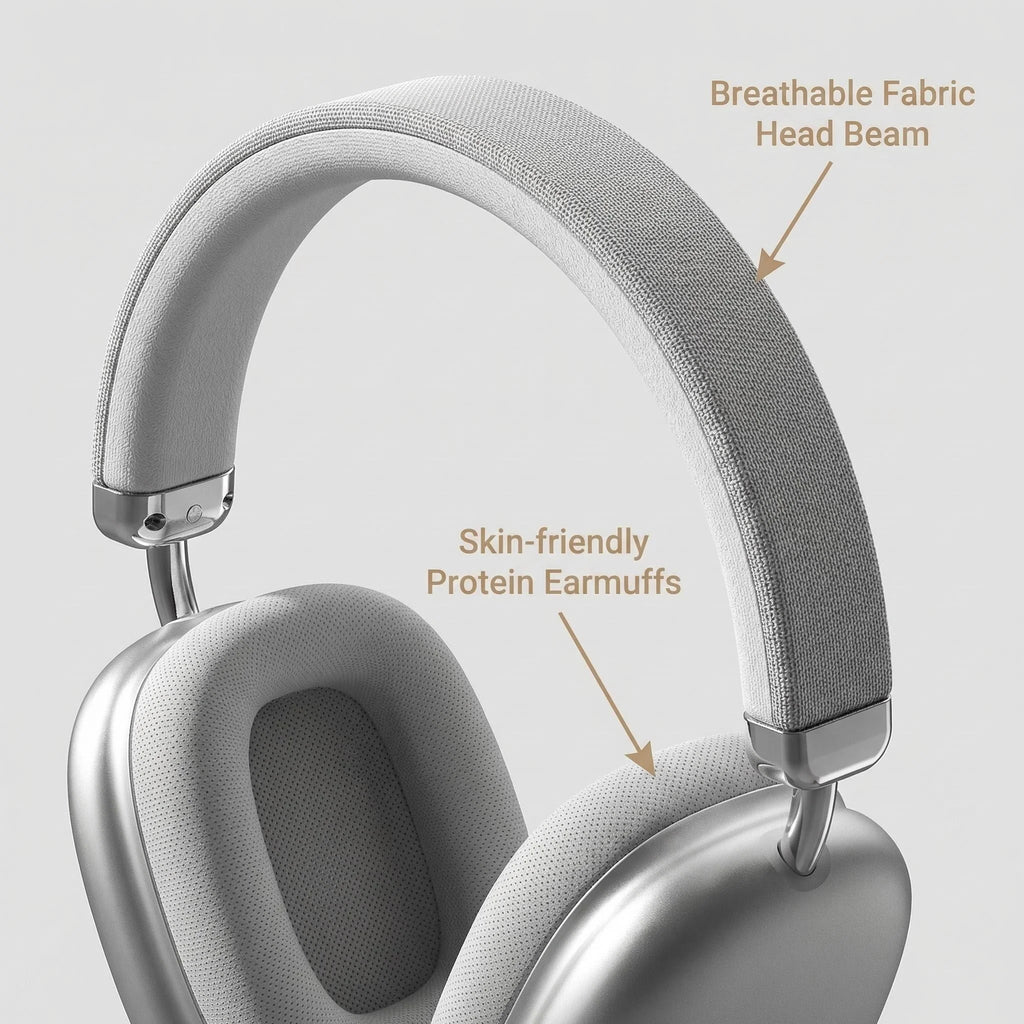 Casque EOENKK Circum-Auriculaire Tissu Bluetooth 5.3 ANC HiFi – CLEVI Paris