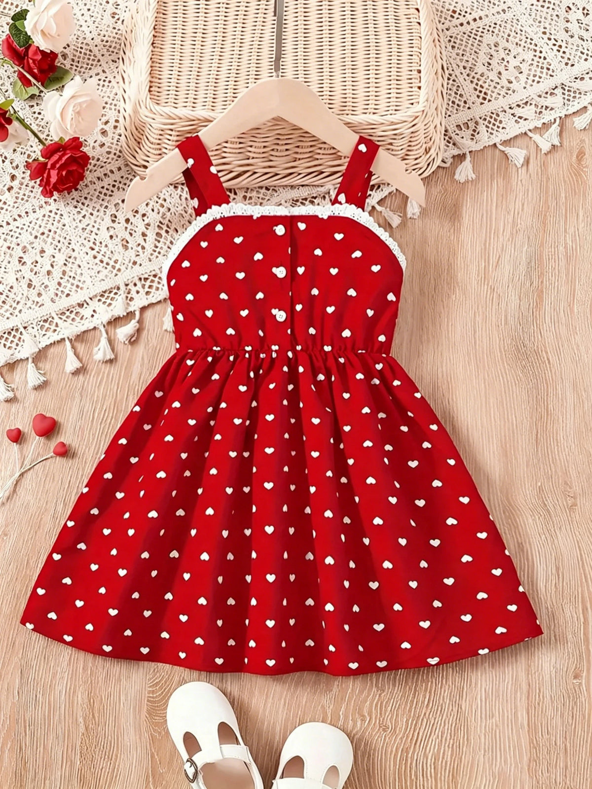 Robe fille imprimée sans manches – CLEVI Paris