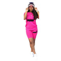 Ensemble 2 Pièces Femme T-Shirt Col Rond Manches Courtes Short Casual Été – CLEVI Paris