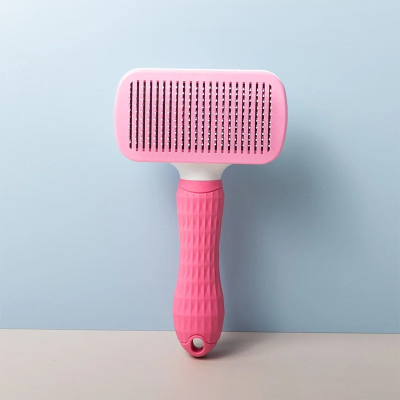 Brosse Auto-Nettoyante Chien & Chat Massage & Démêlage — CLEVI Paris