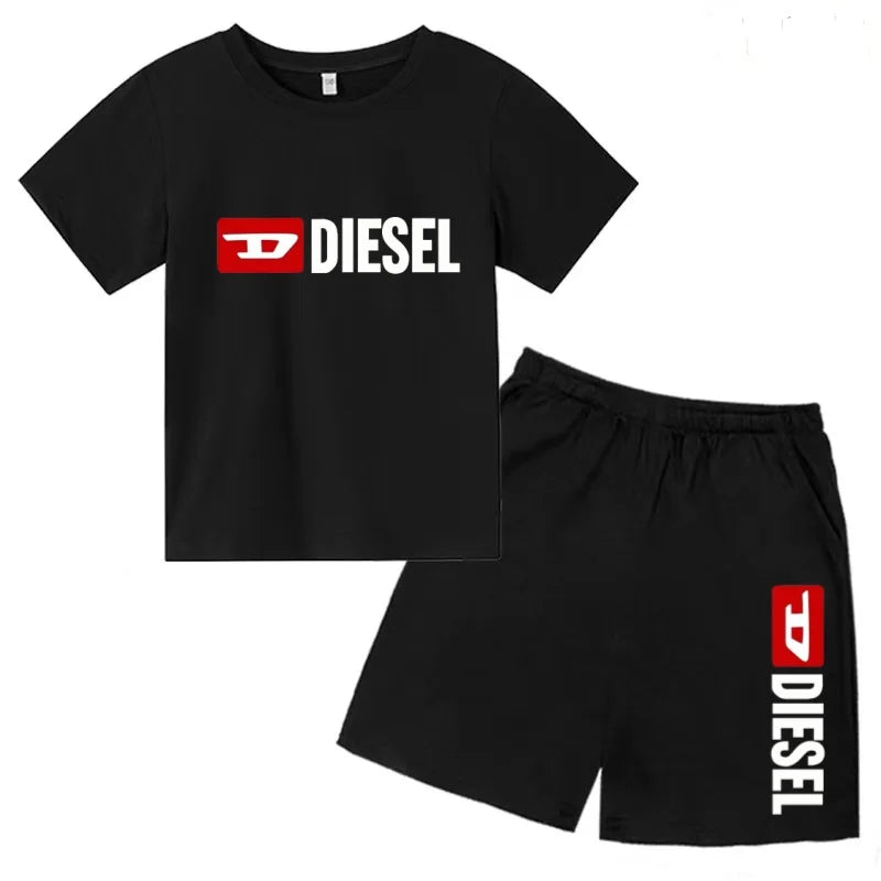 Ensemble enfant T-shirt à lettres et short – CLEVI Paris