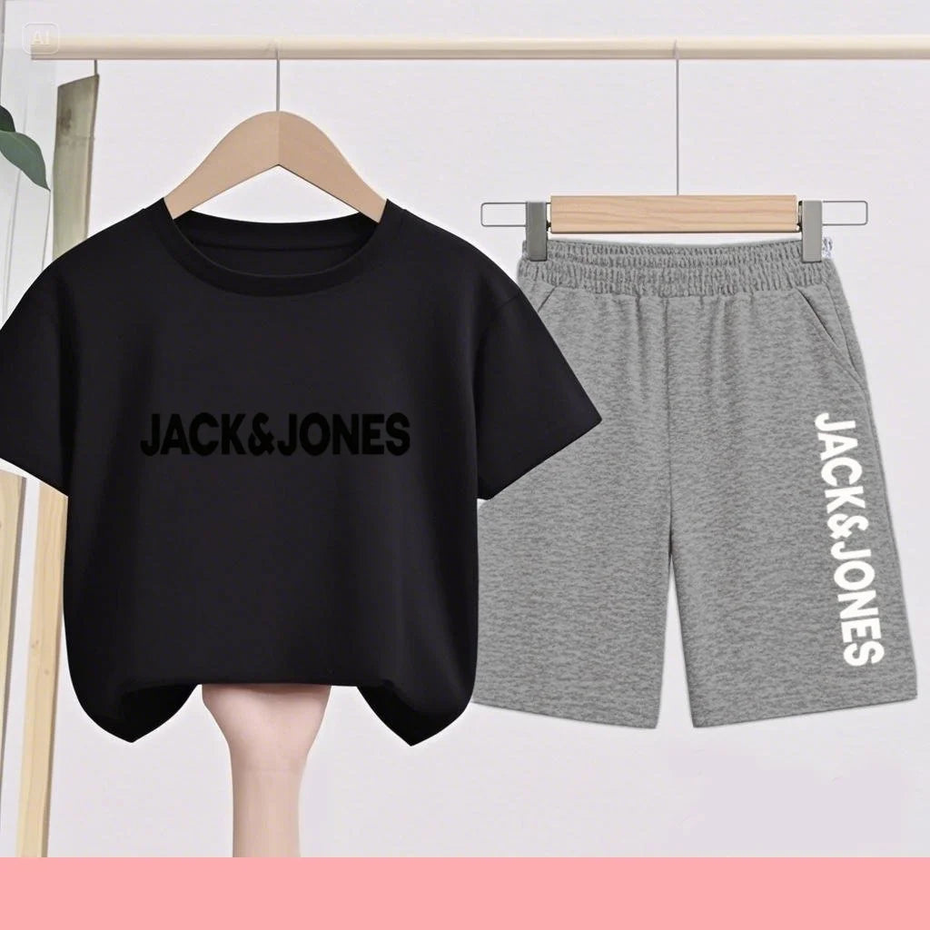 Ensemble enfant imprimé T-shirt et short – CLEVI Paris