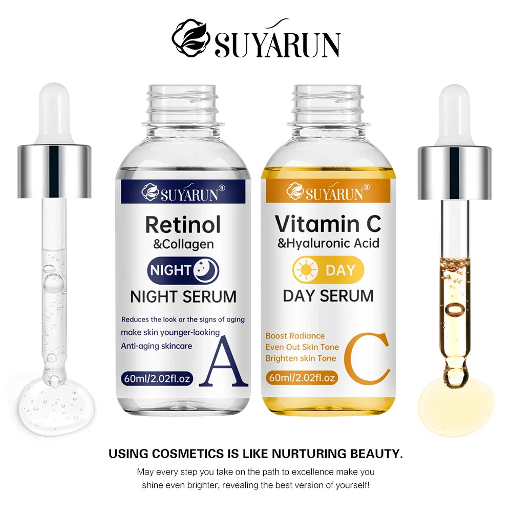 Duo Sérum Vitamine C Jour & Rétinol Nuit Anti-Âge – CLEVI Paris