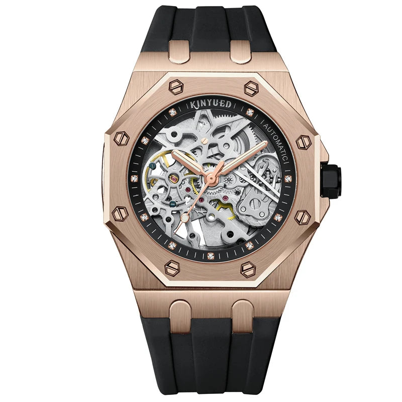 KINYUED J091 Montre Homme Automatique Squelette Steampunk Lumineux – CLEVI Paris