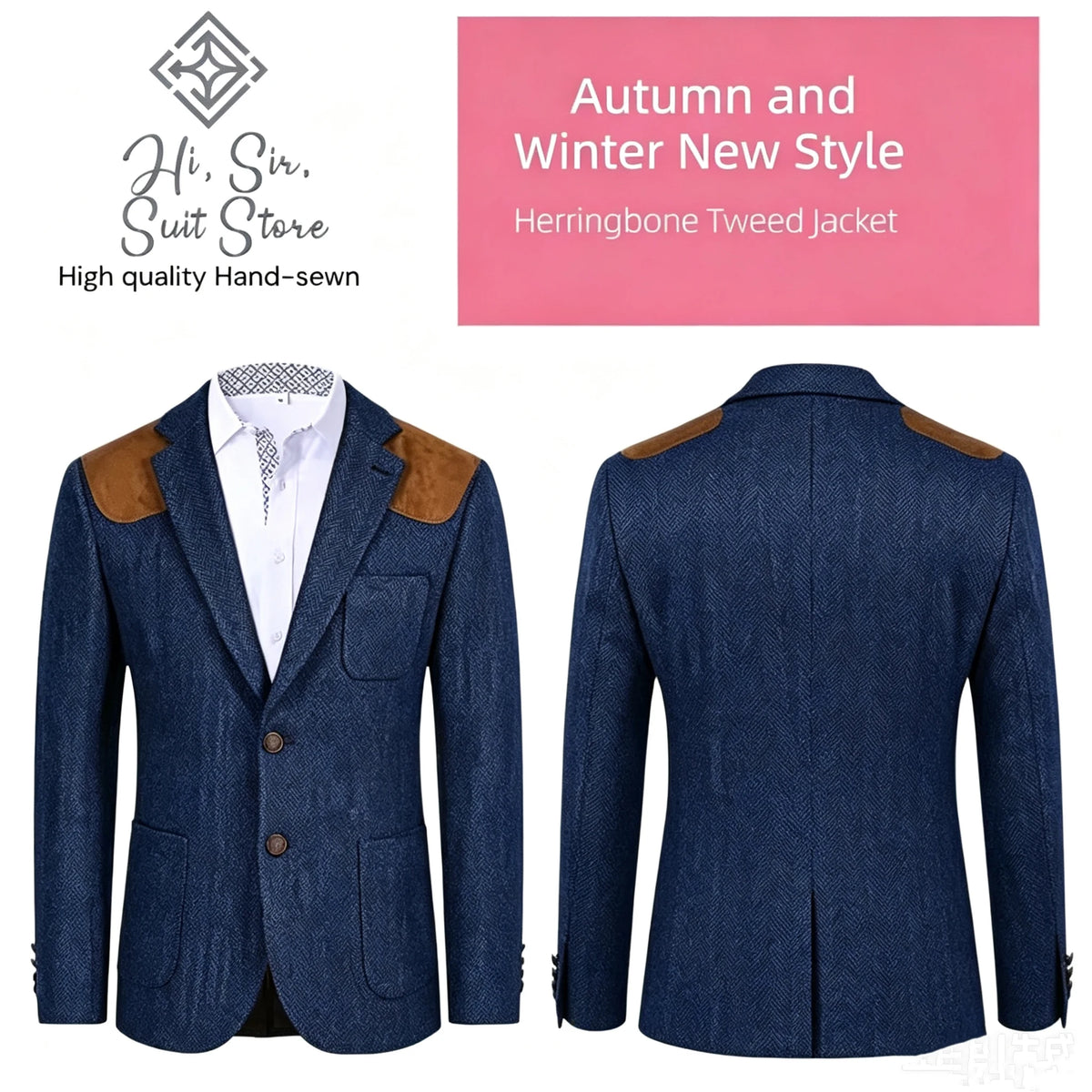 Blazer homme à chevrons vintage – CLEVI Paris