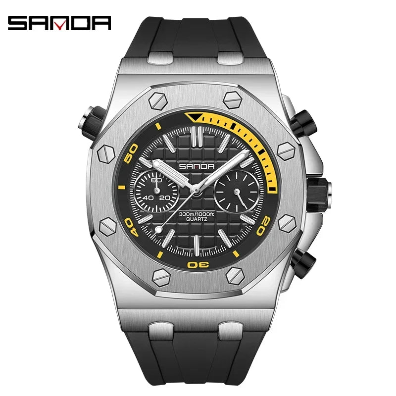 Montre Militaire Double Affichage SANDA 7027 Homme PU – CLEVI Paris