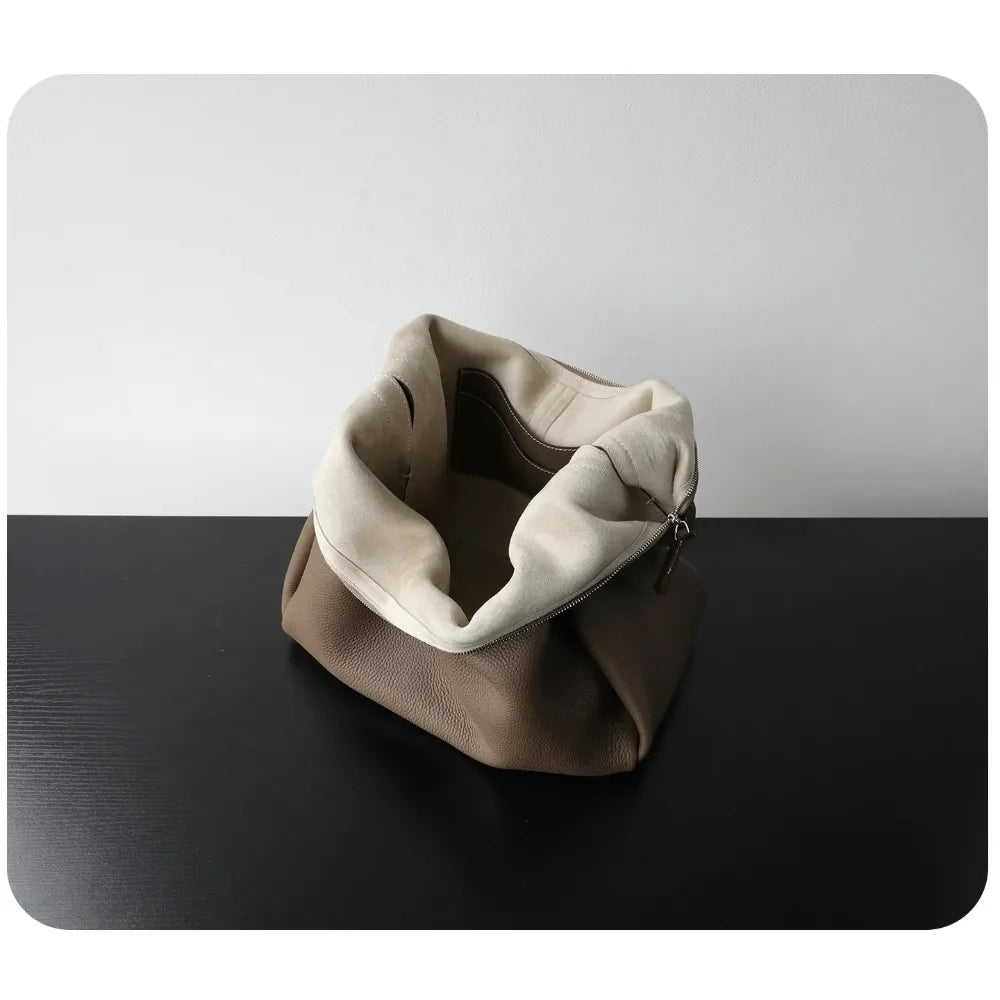 Sac Hobo Femme Cuir PU Grain 28x15x40cm – CLEVI Paris