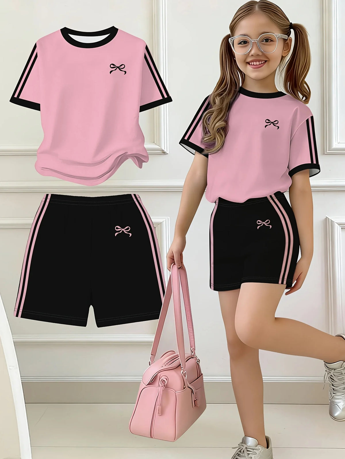 Ensemble enfant t-shirt et short imprimé – CLEVI Paris