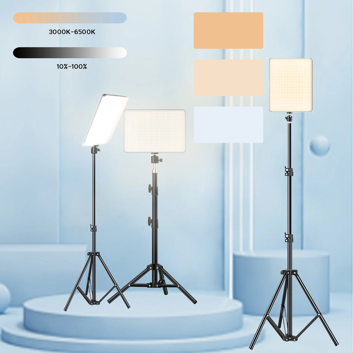 Éclairage LED BTFOOR avec trépied 110/160 cm – CLEVI Paris